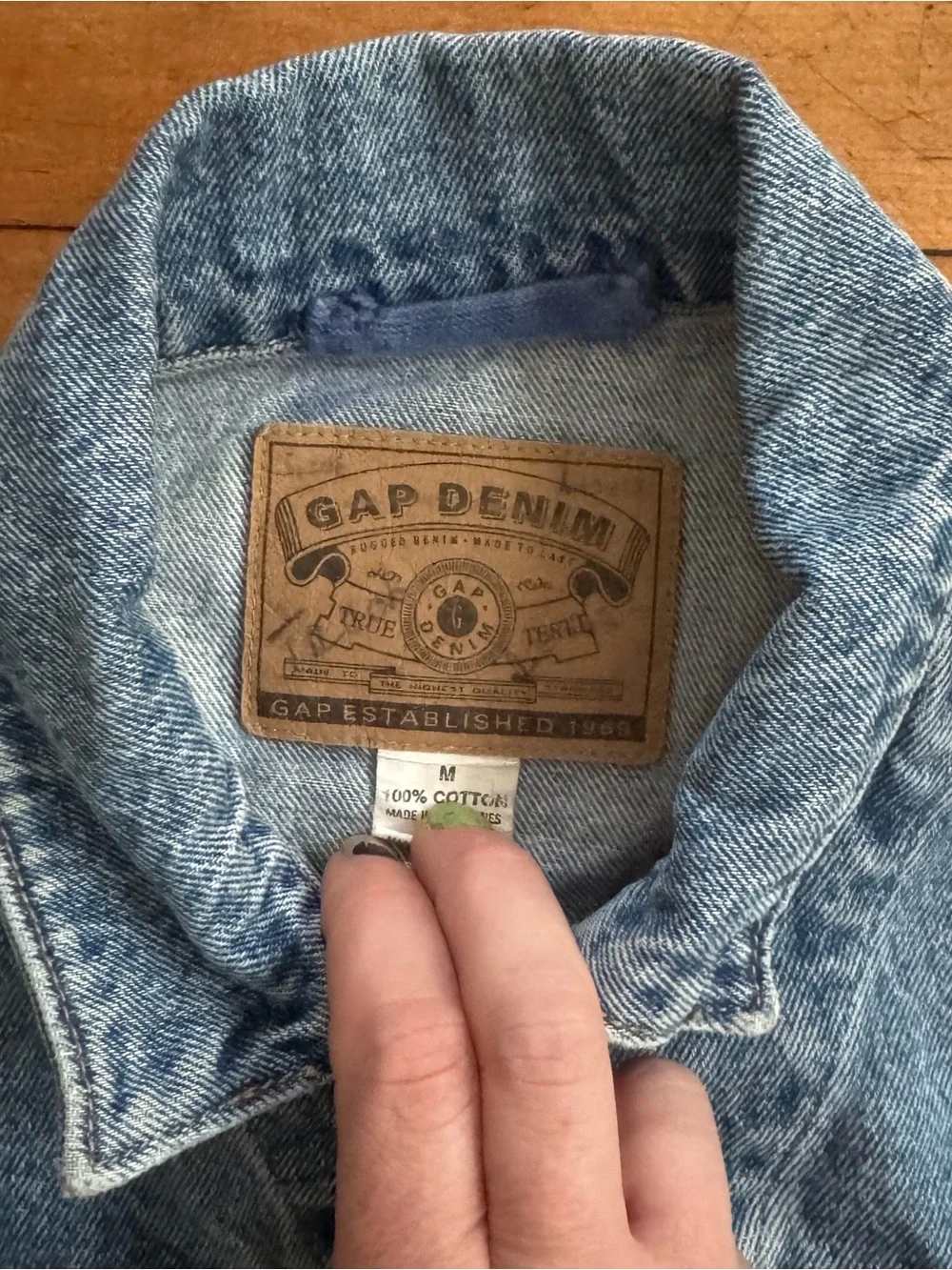 Kids Gap Denim Jacket, Vintage, Youth, Size M blue jean